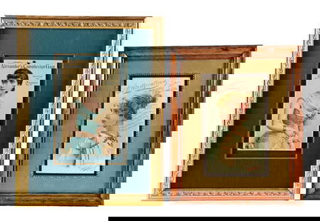 PAIR OF ALEXANDER'S COMPLEXION GUM & ANTISEPTICON CHEWING GUM SIGNS: A nice collection of two die-cut cardboard signs from Alexander's Complexion Chewing Gum, and, Antisepticon Chewing Gum featuring beautiful women graphics. CONDITION: (A) The Alexander's sign remains