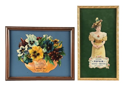 PAIR OF ADAM'S AND FITCH'S CHEWING GUM ADVERTISEMENTS