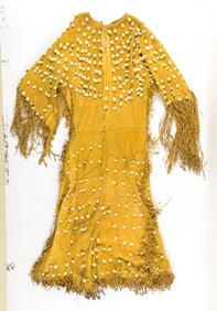 PLAINS INDIAN BUCKSKIN DRESS WITH COWRIE SHELLS