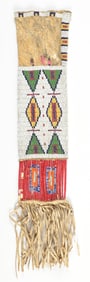 SIOUX BEADED AND QUILLED PIPE BAG