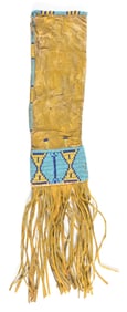 BLUE BEADED TOBACCO PIPE BAG