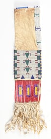 BEADED AND QUILLED PLAINS TOBACCO BAG
