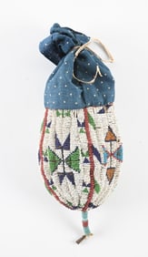 PLAINS BEADED POUCH
