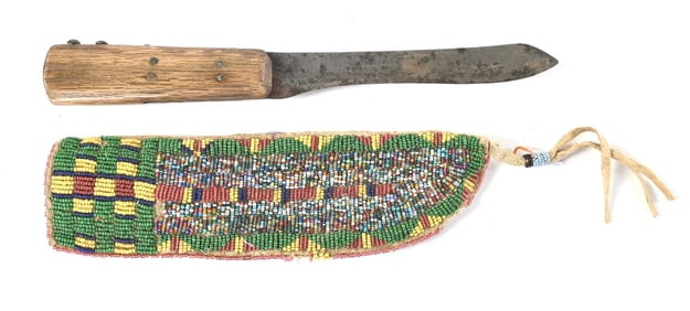 GREEN CHECKERED PATTERN KNIFE SHEATH