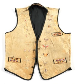 BEADED AND QUILLED VEST
