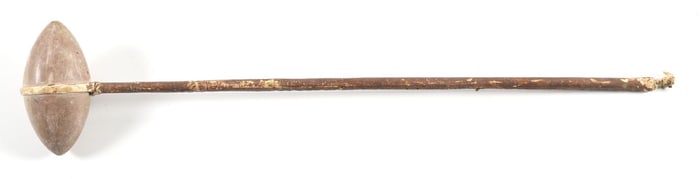 RAWHIDE HANDLED STONE CLUB