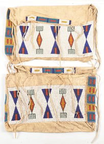 LOT OF 2: BEADED TIPI BAGS