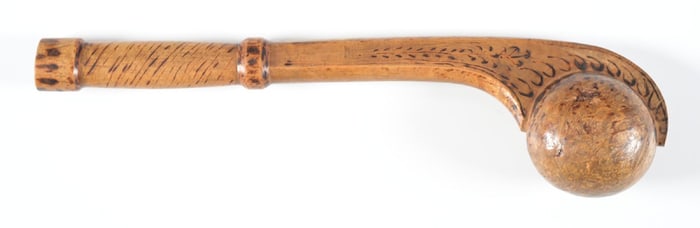 NATIVE AMERICAN BALL HEAD WAR CLUB.
