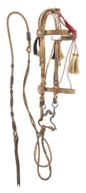 HORSEHAIR AND LEATHER BRIDLE