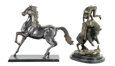 LOT OF 2: BRONZES.