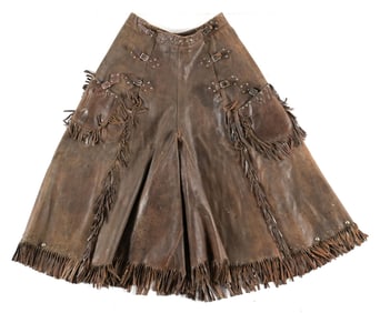 LEATHER BULL RIDING SKIRT