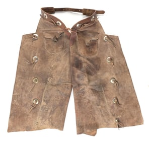 WORN LEATHER CHAPS