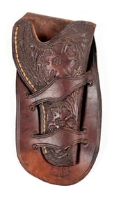 FRANK BREGANZER MARKED TOOLED HOLSTER