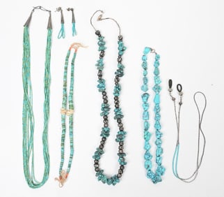 LOT OF 6: TURQUOISE NECKLACES