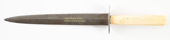 EW BARSTO 5TH ARTILLERY U.S.A KNIFE W/O SHEATH