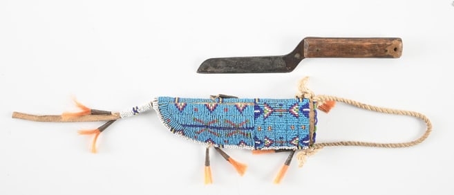 PLAINS KNIFE CASE WITH CROOKED KNIFE