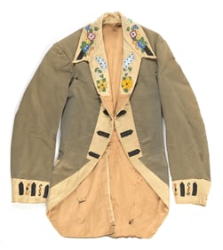 BEADED GREEN FROCK COAT