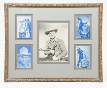 FRAMED AUTOGRAPHED PHOTOS OF GENE AUTRY