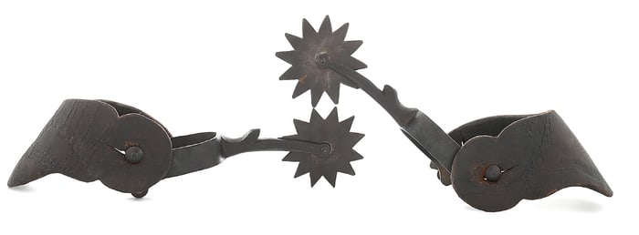 HUGE BLACKSMITH MADE SHOW SPURS
