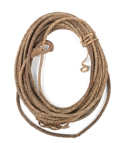 1880-1900 HAND BRAIDED RAWHIDE REATA