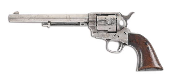 (A) HISTORIC BATTLE OF LITTLE BIGHORN COLT SINGLE ACTION ARMY IDENTIFIED TO LT. WILLIAM VAN WYCK