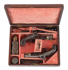 (A) ONLY KNOWN CASED PAIR OF HENRY DERINGER SECOND TYPE PERCUSSION DERRINGERS