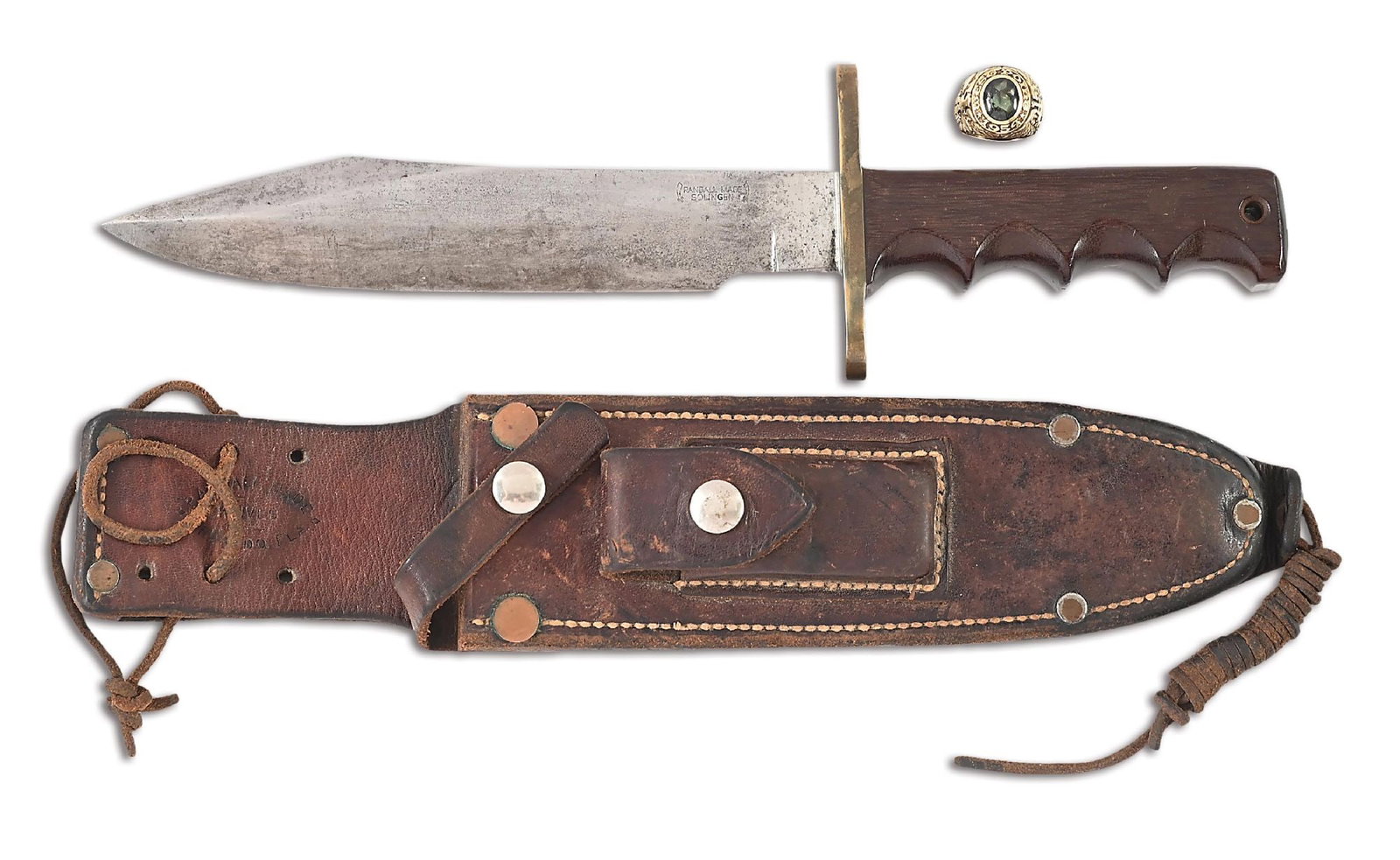 FANTASTIC VIETNAM WAR RANDALL MODEL 14 ATTACK CARRIED BY LTC. GRAYSON C. WOODBURY WITH WEST POINT: An excellent example of a Vietnam War carried Randall Model 14 Attack. The knife was carried by Lt. Col. Grayson C. Woodbury Jr., who graduated as part of the West Point Military Academy class of 1954