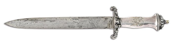 DESIRABLE JOSEPH RODGERS ANTIQUE BOWIE KNIFE.