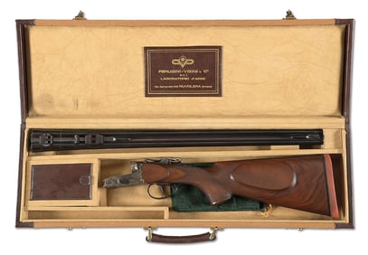 (M) PERUGINI VISINI & CO 9.3X74R DOUBLE RIFLE IN CASE.