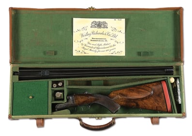 (C) CASED WESTLEY RICHARDS .450/400 DOUBLE RIFLE.
