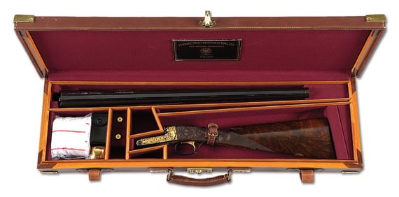 (M) CSMC WINCHESTER MODEL 21 .410 SIDE BY SIDE SHOTGUN PRESENTED TO PRESIDENT GEORGE H.W. BUSH