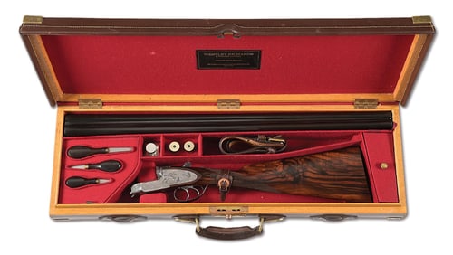 (M) WESTLEY RICHARDS 12 GAUGE SLE SIDE BY SIDE SHOTGUN ENGRAVED BY ALAN BROWN.