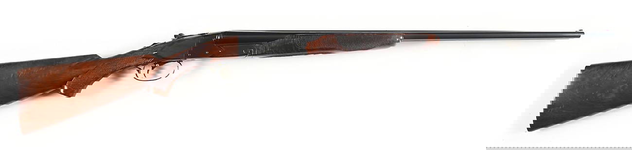 (C) SKEET GRADE WINCHESTER MODEL 21 3 BARREL SET IN .410, 28 GA, & 20 GA SIDE BY SIDE SHOTGUN.: Per the included Cody letter, this gun shipped was a Model G2190B Tournament Grade Skeet, made for stock, with 26" 20 gauge barrels, choked WS1 and WS2 in right and left barrels respectively, a pistol