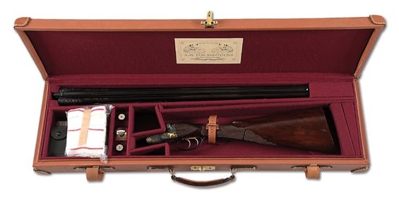 (M) CASED CSMC FOX FE GRADE 28 BORE SIDE BY SIDE SHOTGUN.