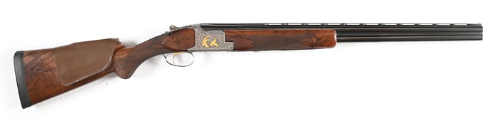 (M) ENGRAVED BROWNING SUPERPOSED AMERICAN MALLARD EDITION OVER/UNDER 12 GAUGE SHOTGUN