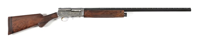 (M) ROMAINVILLE B. ENGRAVED B4 GRADE BELGIAN BROWNING A5 SEMI-AUTOMATIC SHOTGUN WITH BOX.