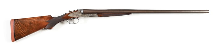 (A) GRADE 3 L.C. SMITH SIDE BY SIDE 12 GAUGE SHOTGUN.