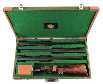 (C) FANTASTIC WINCHESTER MODEL 21 SMALL BORE SET SIDE BY SIDE SET, UPGRADED AND DOCUMENTED BY THE