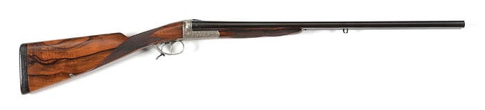 (M) MANUFRANCE IDEAL 12 GAUGE SIDE BY SIDE SHOTGUN.