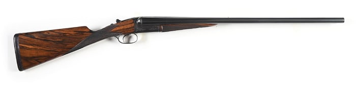 (C) WESTLEY RICHARDS 12 GAUGE SIDE BY SIDE DROPLOCK SHOTGUN.