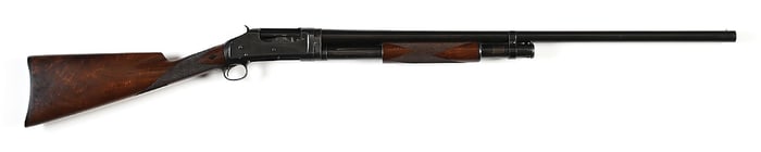(C) FINE BLACK DIAMOND TRAP WINCHESTER MODEL 97 SLIDE ACTION SHOTGUN.