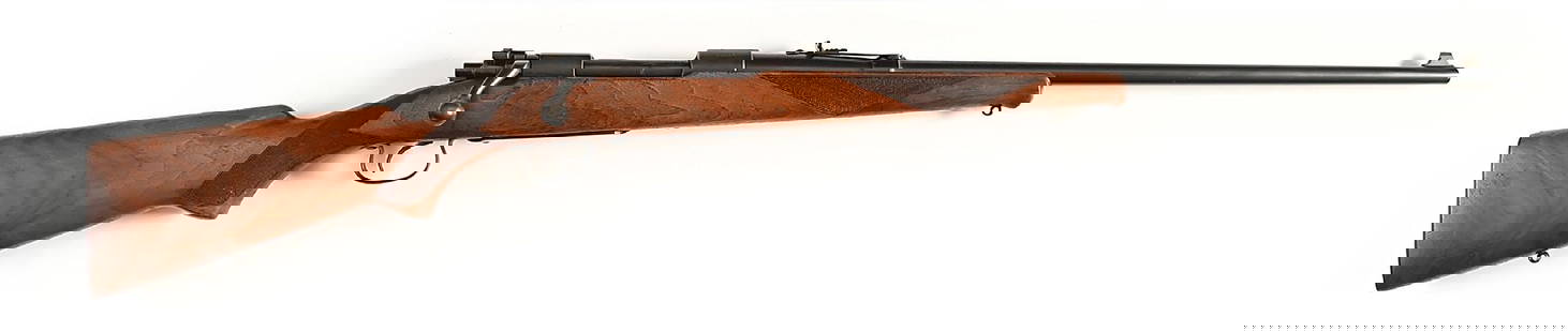(C) SPECIAL ORDER WINCHESTER MODEL 54 BOLT ACTION RIFLE IN .300 SAVAGE.: Frame dates to 1928. The .300 Savage was introduced in 1920 but was never a standard catalog option. The underside of barrel is stamped "28" for year with "VP" proof stamp; no caliber stamp. It is a s