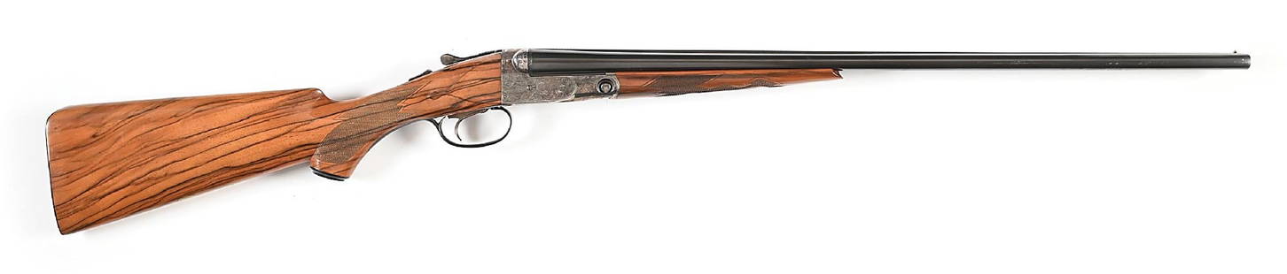 (M) WINCHESTER PARKER REPRODUCTION DHE GRADE SIDE BY SIDE 28 GAUGE SHOTGUN.: Manufactured under the direction of Winchester between 1983 and 1989 as a faithful reproduction of the beloved Parker side by side. It sports blued barrels with a matted concave rib and single bead fr