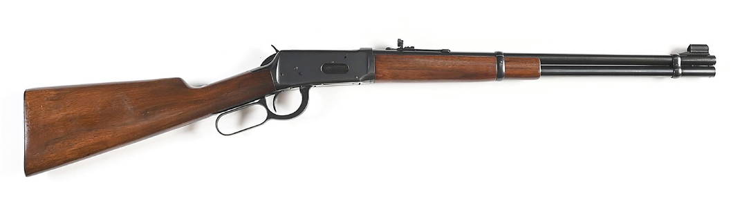 (C) HIGH CONDITION PRE 64 WINCHESTER MODEL 94 LEVER ACTION CARBINE.: Manufactured in 1950. This carbine comes from Robert Renneberg, author of The Winchester Model 94, and, reportedly, this was his first ever Model 94. It was purchased with the rare Daniel rear leaf pe