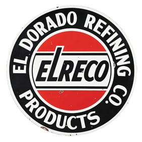 EL DORADO REFINING CO. PRODUCTS PORCELAIN SIGN.