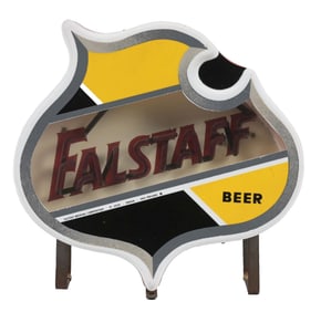 FALSTAFF BREWING COMPANY TWO COLOR NEON SIGN W/ EMBOSSED CASING.
