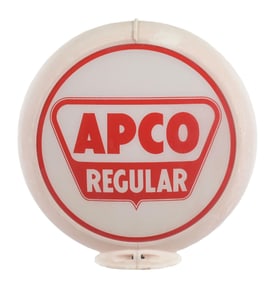 APCO REGULAR GASOLINE COMPLETE 13.5" GLOBE ON CAPCO BODY.