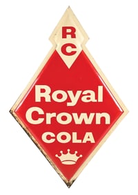 ROYAL CROWN COLA EMBOSSED TIN SIGN.