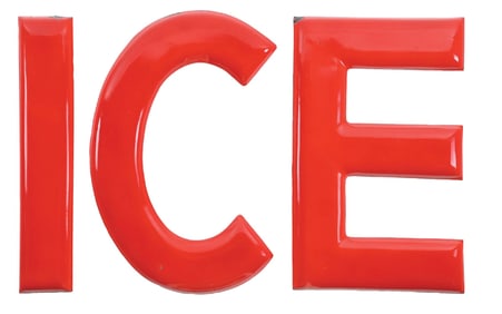 ICE EMBOSSED PORCELAIN CHANNEL LETTERS.