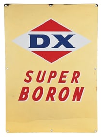 DX SUPER BORON TIN PUMP PLATE SIGN.